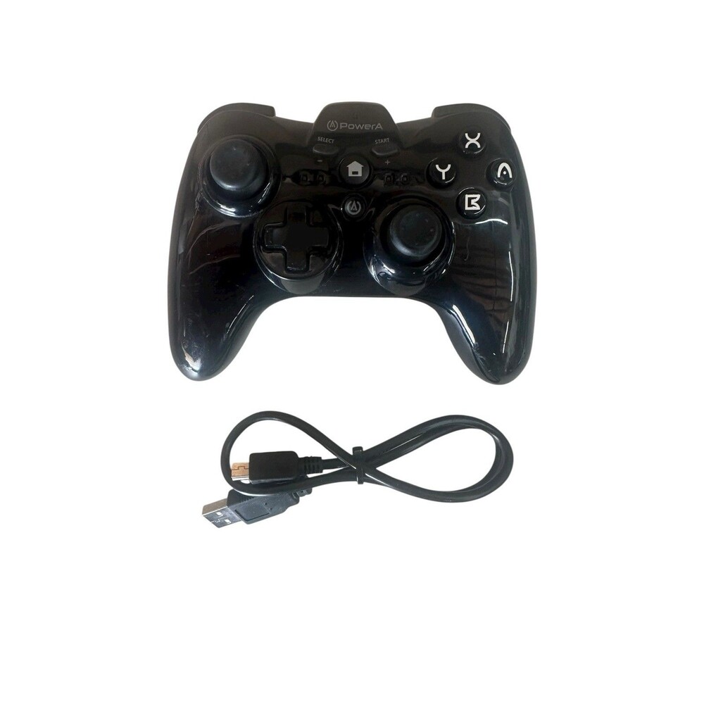 PowerA Mini Liquid Metal Controller For Wii U Black 1422653-01 Power A